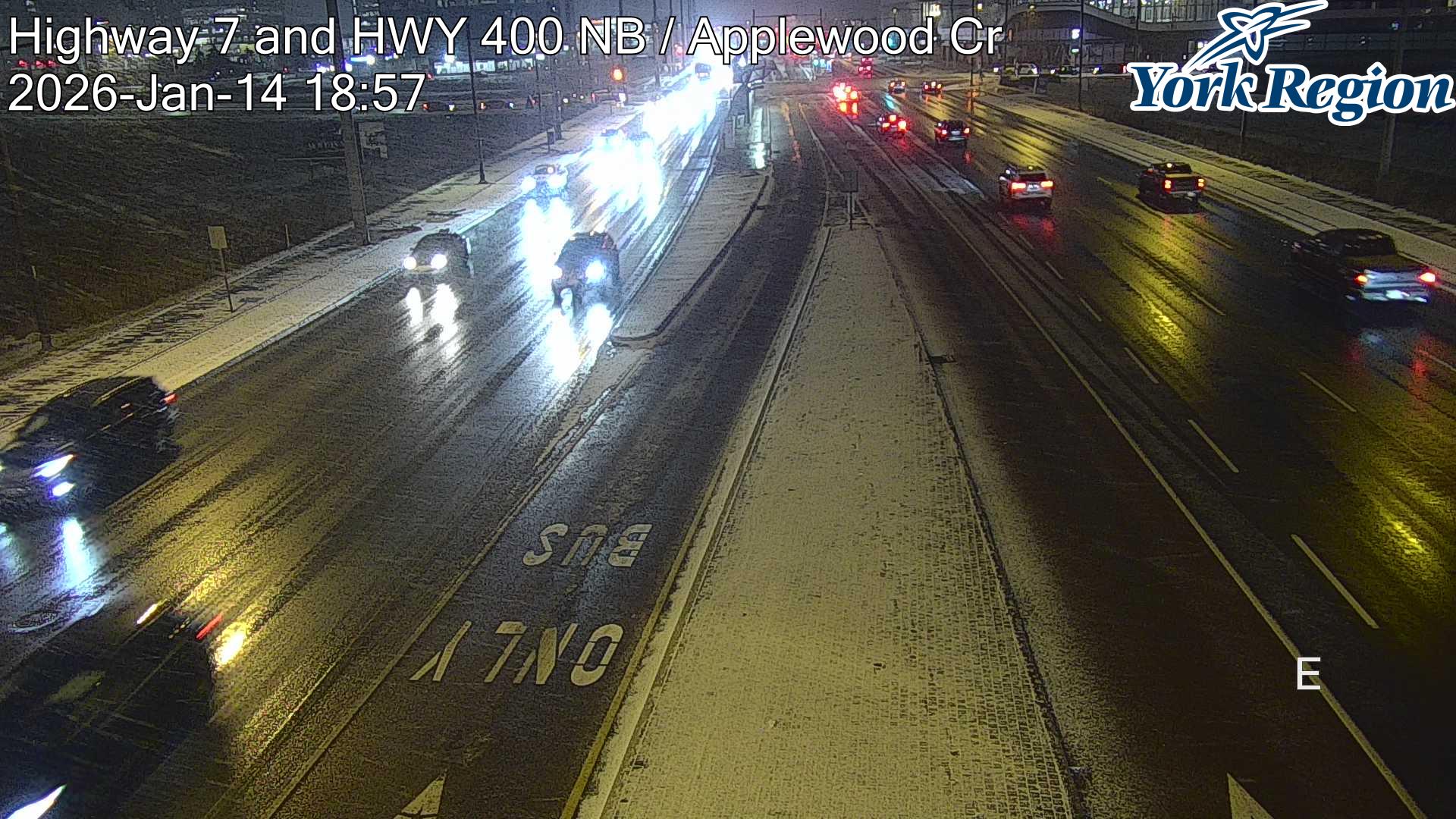 Highway 7 at Applewood/Highway 400 NB Offramp