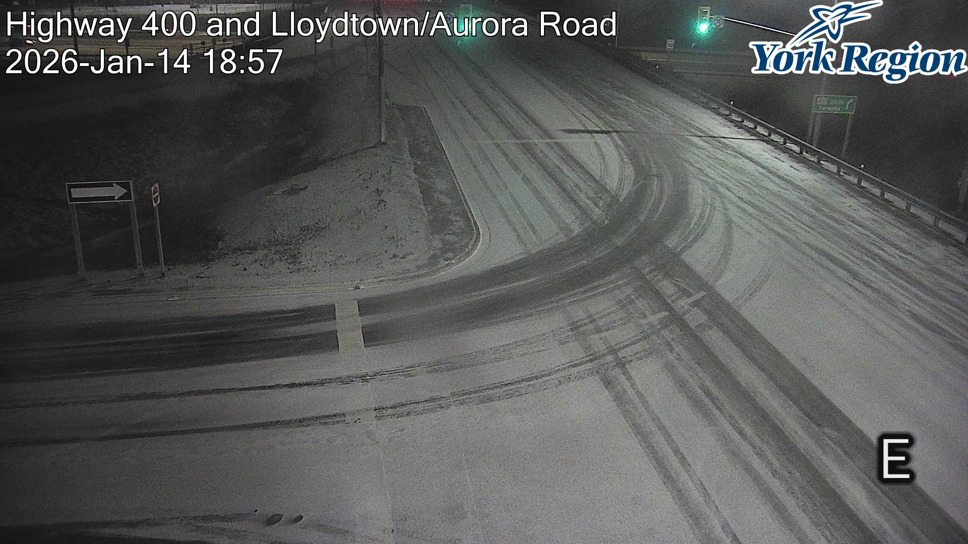 Highway 400 Northbound Offramp at Lloydtown Rd